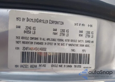 2005 Dodge Magnum Se z USA, uszkodzony, nr VIN 2D4FV48V45H146832